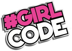 the girl code logo is shown in pink and white