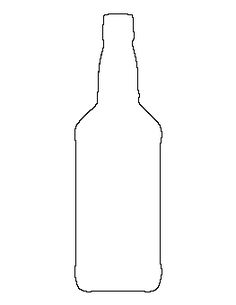 a bottle that is drawn in black and white