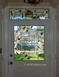 5456smDominguez1343 Stain Glass Door, Stained Glass Door, زجاج ملون, Custom Stained Glass, Stained Glass Suncatchers, Glass Front Door, Stained Glass Crafts, Art Stained, Stained Glass Designs