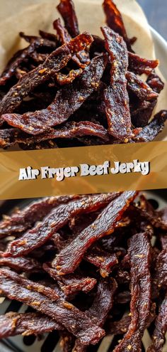 Craving the rich, savory taste of beef jerky with a healthy homemade twist? Discover the deliciousness of Air Fryer Beef Jerky! Infused with bold Teriyaki flavors and made from tender sirloin slices, this snack is perfect for any adventure or a quick protein boost. Whether you're road-tripping, hiking, or simply need a tasty pick-me-up, this easy air fryer recipe is sure to become your go-to treat! 🍖🔥 #airfryertreats #homemadejerky #proteinpower #snacktime #teriyakibeef Air Fryer Beef Jerky, Teriyaki Beef Jerky Recipe, Teriyaki Beef Jerky, Air Fryer Beef, Homemade Beef Jerky, Homemade Jerky, Jerky Recipe, Quick Protein, Beef Jerky Recipes