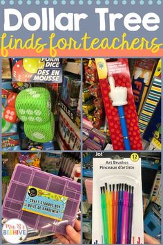 the dollar tree find and store flyer with lots of items for kids to play in