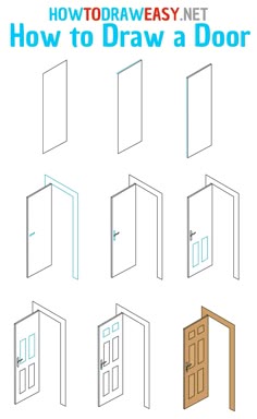 the instructions for how to draw a door in adobe and photoshopped with this step - by - step guide