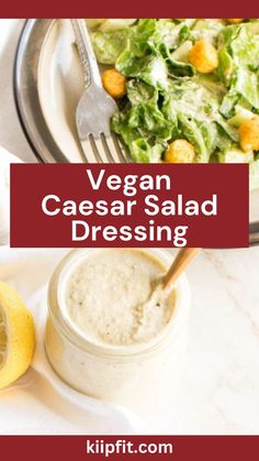 vegan caesar salad dressing is an easy and healthy side dish