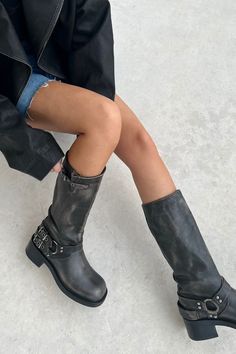 Stylish Bike, Shoe Inspo, Winter Fits, Buckle Boots, Dream Shoes, Moto Boots