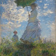 a painting of a woman holding an umbrella