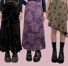 Whimsigoth Outfits, Peony Aesthetic, Street Outfits, Fashion Kawaii, Mode Hippie, Under Your Spell, Girl Fashion Style, Aesthetic Streetwear, Long Skirts