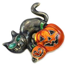 Brooches & Pins, Happy Halloween Party Event Black Cat Kitty Kitten Jack O Lantern Pumpkin Brooch Pin Costume Charm - C211PBXX6QN  #Brooches #Pins #Accessories #summeroutfits #Clothingmatch Pumpkin Brooch, Halloween Party Events, Jack O Lantern Pumpkin, Jack O, Party Event, Jack O Lantern