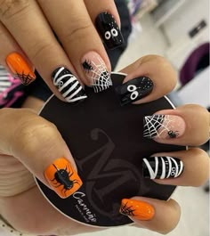 Cute Halloween Nails, October Nails, Her Nails, Fancy Nails, Creative Nails