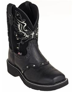 Cowgirl Boots Round Toe, Womens Square Toe Boots, Black Western Boots, Black Cowgirl Boots, Justin Boots Womens, Womens Cowgirl Boots, Black Cowboy Boots, Boot Barn, Boots Square Toe