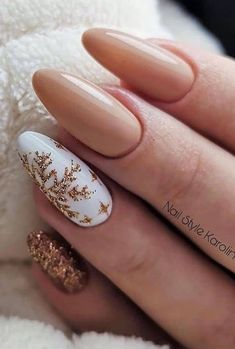 Beige Nails Design, Winter Nails Acrylic, Beige Nails, Thanksgiving Nails