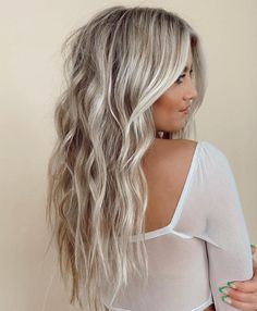 Light Ash Blonde Balayage with Brown Roots Sandy Blonde Balayage, Ash Blonde Hair Dye, Roasted Marshmallow, Luxury Boho, Ash Blonde Hair Colour, Platinum Blonde Hair Color, Ash Blonde Highlights