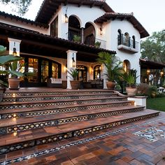 a house with steps leading up to the front door