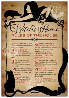 image 0 Rules Of The House, Witches Broomsticks, Witch's House, Witch Quotes, Home Rules, Witch Things, Wiccan Magic, Witch Tips, The Ancient Magus Bride