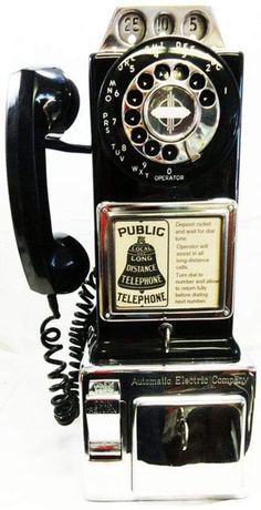 an old fashioned telephone is on display