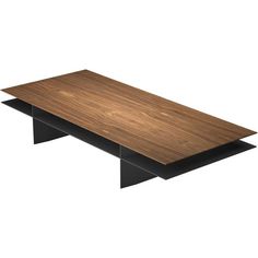 a wooden table sitting on top of a black metal frame stand up shelf with a wood grained surface