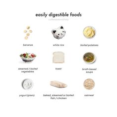 an image of different foods that are labeled in english