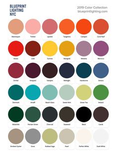 the color chart for blueprint lighting nyc