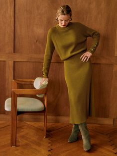 Knitwear: jumpers, cardigans, fine and thick knitwear | Womenswear | Sézane Wardrobe Inspiration, Soft Wool, Navy And Green, Co Ord, Button Placket, Pink Grey, Chambray, Round Neckline