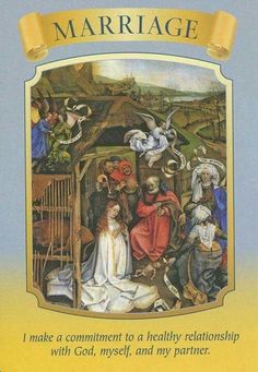 a book cover with an image of the birth of jesus and other people on it