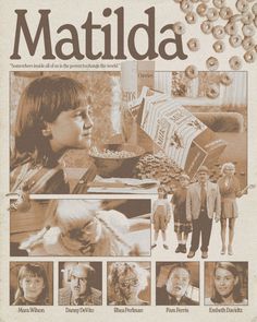 an advertisement for matlida with pictures of children and adults in the front cover