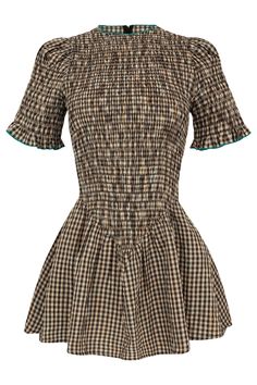 Biscuit Plaid Picnic Dress – Après Studio Plaid Dress Outfit Fall, Statement Clothing Pieces, Mini Skirt Outfits, Seersucker Fabric, Brown Dresses, Picnic Dress, Oui Oui, Plaid Dress