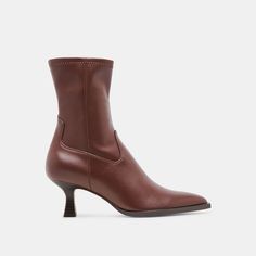 Arya Boots | Chocolate Leather Boots by Dolce Vita Dolce Vita Boots, Chocolate Leather, Wide Calf Boots, Wide Calf, Calf Boots, Bootie, Sleek Design, Leather Boots, Timeless Design