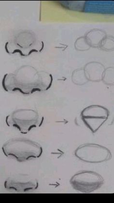 the drawing shows how to draw different shapes