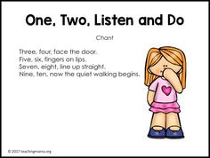 a poster with the words one, two, listen and do