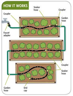 the diagram shows how it works to build a garden with trees and plants in it