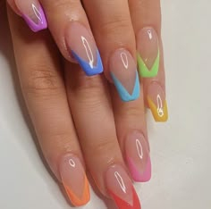 Acrylic Nails Pastel, Summer Nails 2023, French Tip Acrylic Nails, Nails 2023