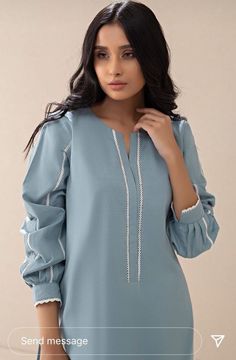 Kurty Pattern Latest, Pakistani Kurti Designs Latest Cotton, Solid Kurti Designs Latest, Bazu Design For Kurti, Necklines For Kurtis, Printrest Images, Cotton Suit Designs, Kitty Pattern, Kurti Sleeves Design