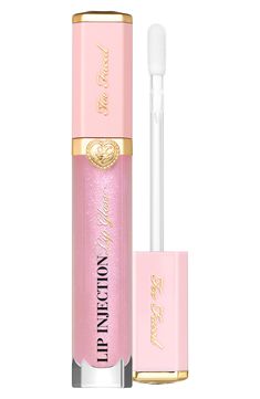 What it is: A lip gloss that drenches your lips in beautiful, multidimensional juicy color.What it does: It's formulated with the brand's scientifically advanced lip volumizing technology. A blend of powerful hydrators helps your lips appear fuller, plumper and smoother from the very first swipe.How to use: Apply directly onto clean, dry lips using the doe-foot applicator. Lay the applicator flat against your lips to evenly distribute the richest pigment, applying in a back-and-forth motion. For Too Faced Lip Gloss, Lip Injection Lip Gloss, Too Faced Lip Injection, Lip Gloss Shades, Lip Injections, Plumping Lip Gloss, How To Line Lips, Diy Kits Gift, Dry Lips