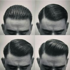 Greaser Hair, Trendy We Fryzurach, Rockabilly Hair, Pin Up Outfits, Slicked Back Hair, Corte De Cabelo Masculino, Pompadour, Boy Hairstyles, Hair And Beard Styles