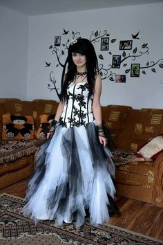 Emo, emo bride, Evelyn Core, emo wedding dress Emo Formal Dress, Emo Quinceanera, Emo Bride, Emo Wedding Dresses, Evelyn Core