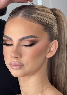 Nude Glam Makeup, Michael Polansky, Make Up Nude, Contouring Makeup, Prom Eye Makeup, Formal Makeup, Pinterest Makeup, Glam Makeup Look, Makijaż Smokey Eye