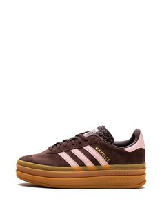 Find ADIDAS Gazelle Bold Icey Pink/auburn Sneakers on Editorialist. brown/pink suede logo stamp at side signature 3-Stripes logo contrasting heel counter round toe front lace-up fastening logo-print tongue branded insole gum-rubber sole These styles are supplied by a premium and authenticated sneaker marketplace. Stocking only the most sought-after footwear, they source and curate some of the most hard to find sneakers from around the world. Brown And Pink Adidas, Pink Adidas Gazelle, Adidas Gazelle Pink, Pink Gazelles, Adidas Gazelle Bold, Gazelle Bold, Brown And Pink, Pink Sneakers, Pink Adidas