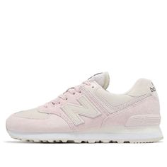 (WMNS) New Balance 574 'Pink Granite Suede' WL574HK2 Pink Newbalance Shoes, Light Pink New Balance Shoes, New Balance Pink Shoes, Valentines Day Fit, New Balance 574 Pink, Pink New Balance, Pink Granite, Pink Tennis Shoes, Jordans Retro