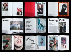 an open book with images of people and words on the pages that read tommy cash