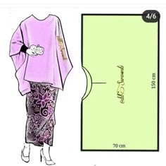 a drawing of a woman's top and pants with the measurements for each piece