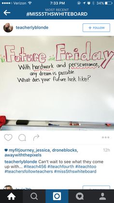 Future Friday....With hardwork and perseverance, any dream is possible. What does your future look like? Friday Journal Prompts, Friday Whiteboard, Friday Journal, Morning Prompts, Whiteboard Prompts, Whiteboard Questions, Whiteboard Writing, Morning Writing, Whiteboard Ideas