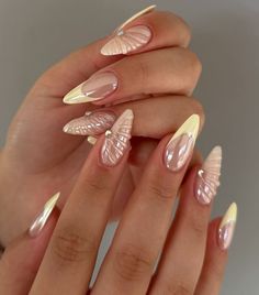 Long Almond Acrylic Nails Art Designs, Gelx Inspo Nails, Vaca Nails, Kutek Disney, Almond Acrylic, Unghie Sfumate, Dorm Inspiration, Nagel Tips, Colorful Nails