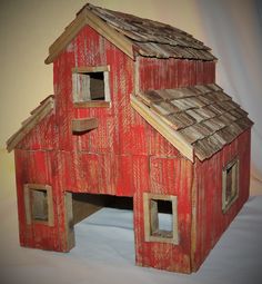 an old red barn is displayed on a white background