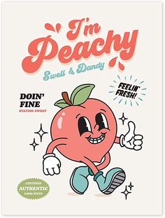 an advertisement for peachy with the caption don't fink it fresh