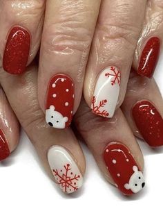 Art Noel, Christmas Gel, Red Christmas Nails, Nail Tutorial, Christmas Nails Easy, Christmas Nail Art Designs, Christmas Nails Acrylic