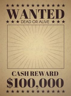 Wanted Poster Template Editable, Wanted Poster Template, Text Illustration, Old Western, Poster Template Free, Wanted Poster, Fantasy Island, Vector Clipart, Logo Images