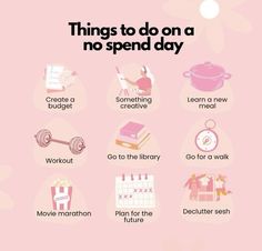 Take control of your finances with these 9 creative and enjoyable activities to do on a no-spend day!   #Money #MoneyTips #PersonalFinance #MoneyManagement #FinancialFreedom #FrugalLiving #PersonalFinanceTips #Budgeting #SaveMoneyTips #Wealth #WealthBuilding #MoneySavingIdeas #DebtFree #Investing #Investment #FinancialLiteracy Things To Do For Free, No Spend, Self Care Bullet Journal, Financial Life Hacks, Get My Life Together, Money Life Hacks