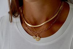 EMORY HEART NECKLACE – Katie Waltman Jewelry Layered Choker Necklace, Double Wrap Bracelet, Layered Chokers, Studded Necklace, Kids Bracelets, Puffed Heart, 2020 Trends, Kids Necklace, Disc Necklace