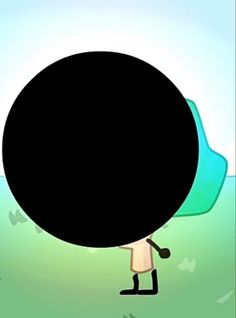 a cartoon character carrying a large black object