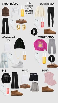 What To Wear For Shopping, Outfit For Everyday Of The Week, Adorable Winter Outfits, Thanking Outfits, Shopping Outfit Ideas Winter, How To Style A Windbreaker, January Aesthetic Outfit, Normal School Outfits, Weekly Outfit Planner For School