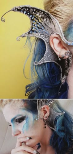 halloweencrafts: “DIY Wire Mermaid Ears from YouTube User NsomniaksDream.You can… Wire Mermaid, Fantasy Ears, Mermaid Ears, Meme Costume, Diy Mermaid, Halloween Memes, Mermaid Diy